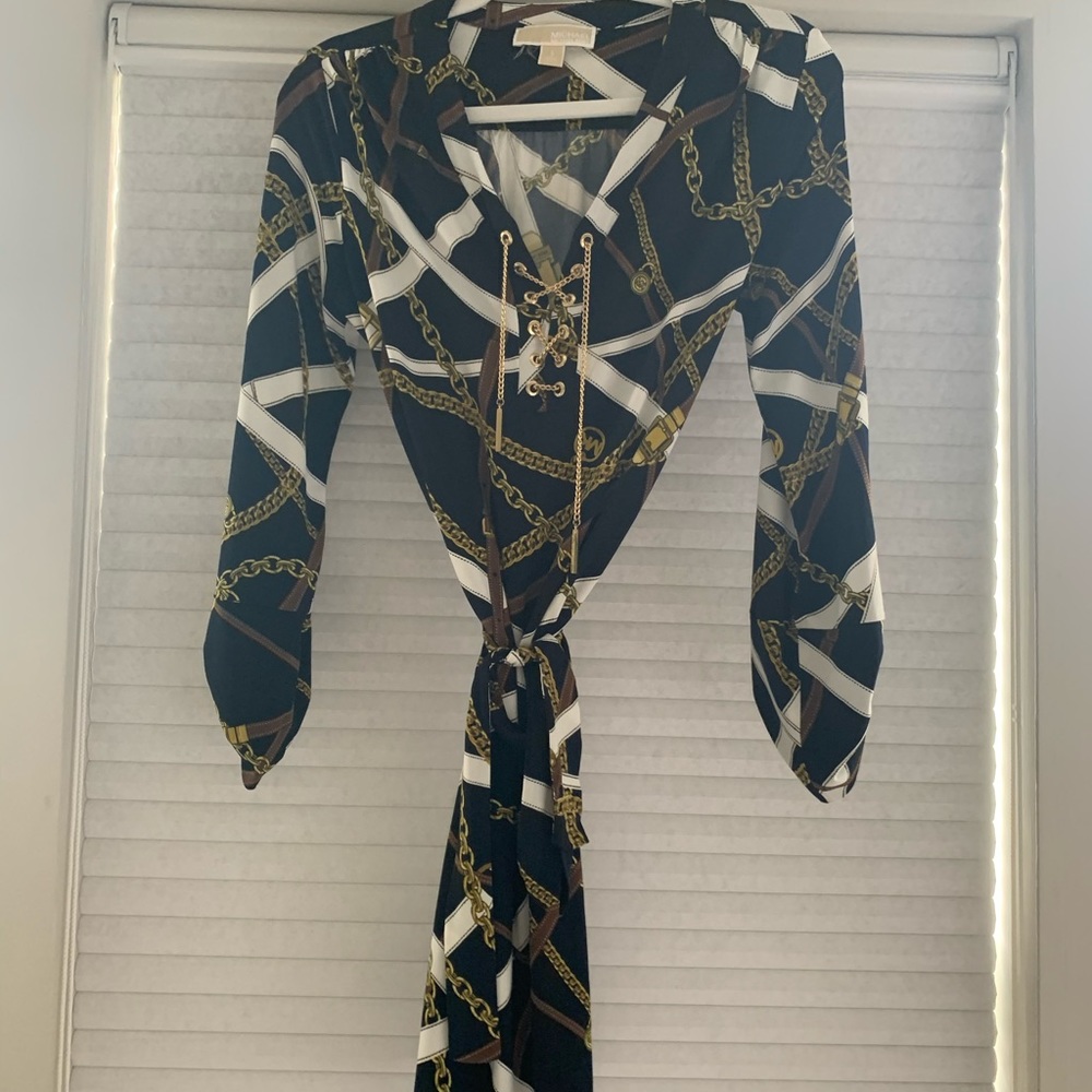 Michael Kors Nautical Wrap Dress